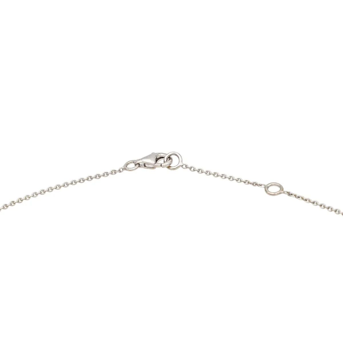 Collier Solitaire Or blanc Diamant – Image 5