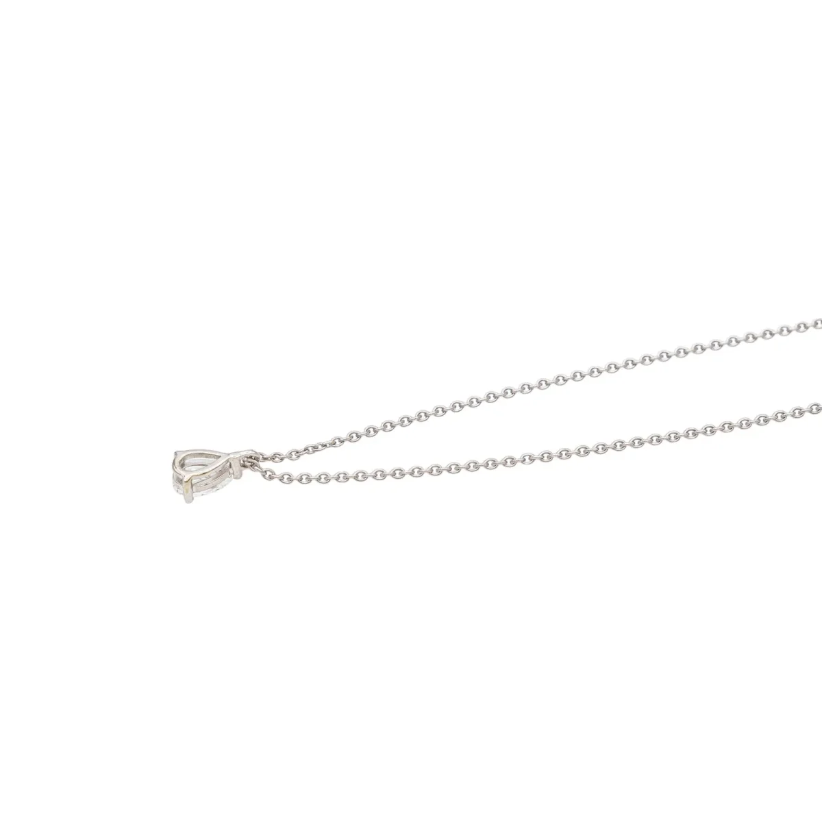 Collier Solitaire Or blanc Diamant – Image 7