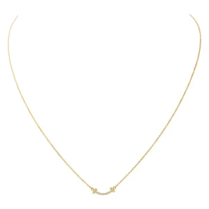 Tiffany & co Collier T smile Or jaune Diamant