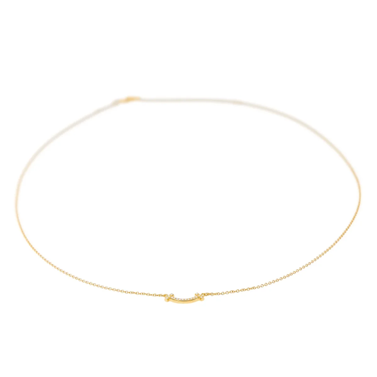Tiffany & co Collier T smile Or jaune Diamant – Image 5