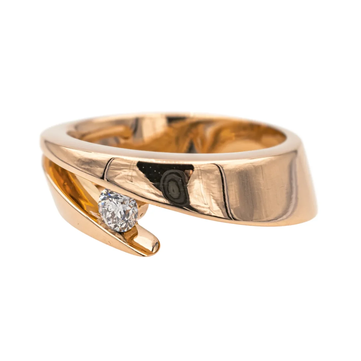 Garel Bague Solitaire Or rose Diamant – Image 4