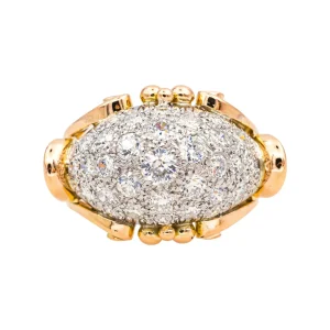 Bague Or rose, Platine Diamant