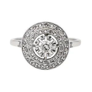 Bague Marguerite Platine, Or blanc Diamant