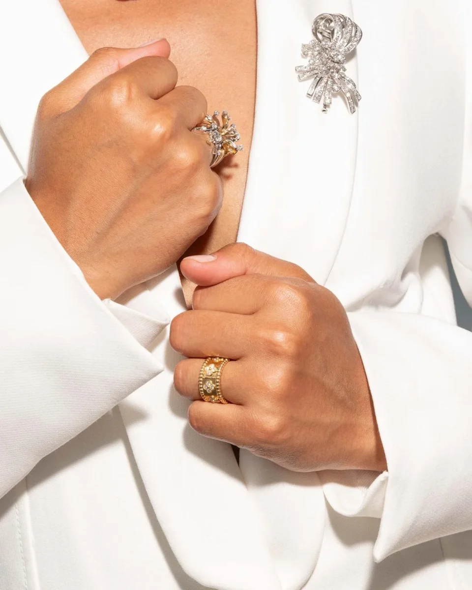 Van cleef & arpels Bague Perlée Or jaune Diamant – Image 9