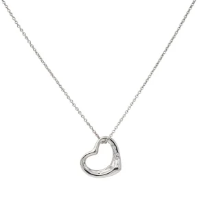 Tiffany & co Collier Coeur Open heart Platine Diamant