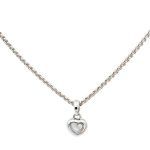 Chopard Collier Coeur Happy diamonds Or blanc Diamant