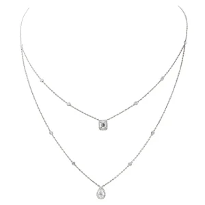 Messika Collier My twin Or blanc Diamant