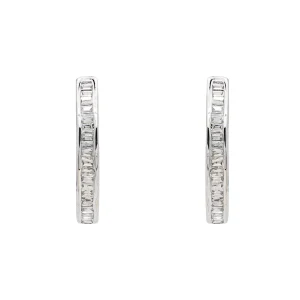 Boucles d'oreilles Créoles Or blanc Diamant
