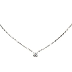 Cartier Collier Solitaire 1895 Or blanc Diamant