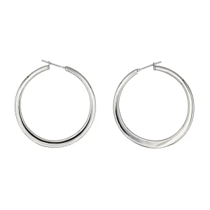 Boucles d'oreilles Créoles Or blanc