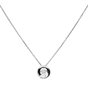 Garel Collier Solitaire  Or blanc Diamant