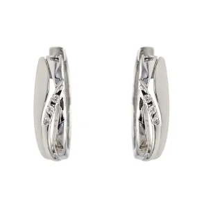 Boucles d'oreilles Créoles Or blanc Diamant