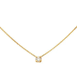 Collier Solitaire Or jaune Diamant