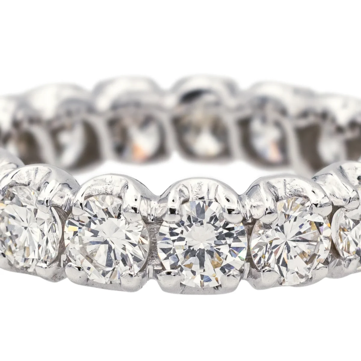 Bague Alliance américaine Or blanc Diamant – Image 4