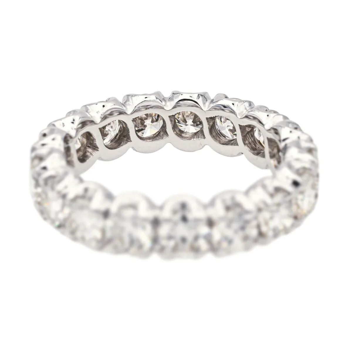 Bague Alliance américaine Or blanc Diamant – Image 5