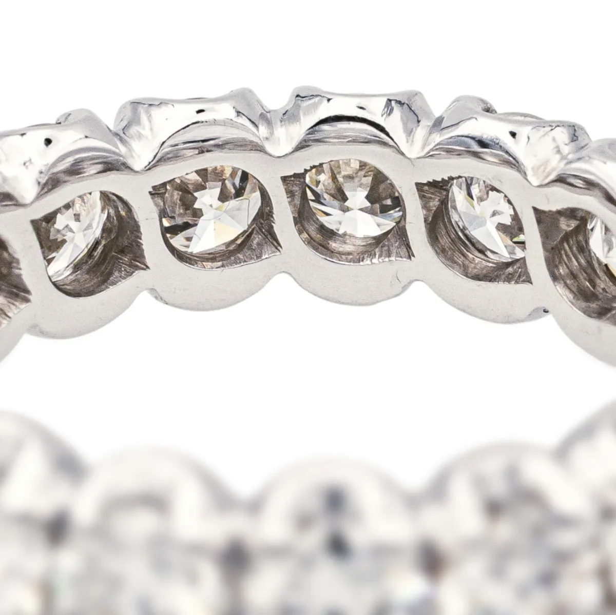 Bague Alliance américaine Or blanc Diamant – Image 7