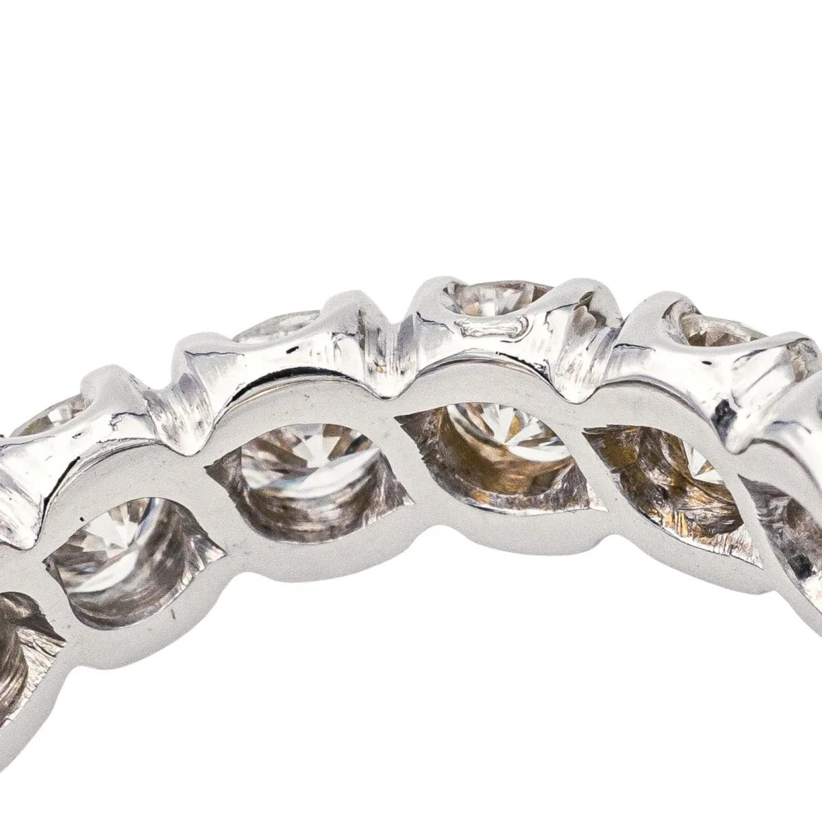 Bague Alliance américaine Or blanc Diamant – Image 8