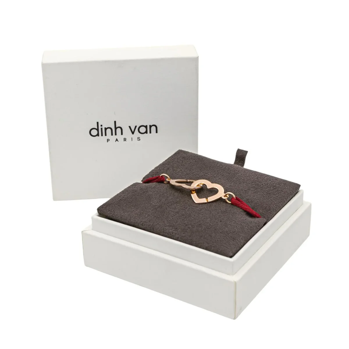 Dinh van Bracelet Cordon Double coeur Or rose – Image 4
