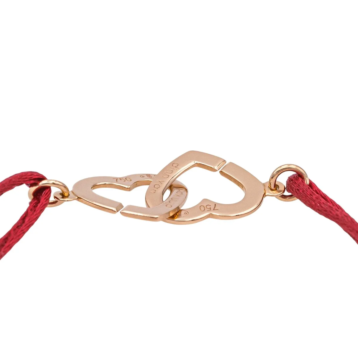 Dinh van Bracelet Cordon Double coeur Or rose – Image 6