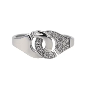 Dinh van Bague Menottes Or blanc Diamant