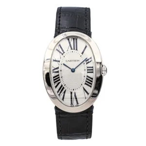 Cartier Montre Baignoire Or blanc Saphir
