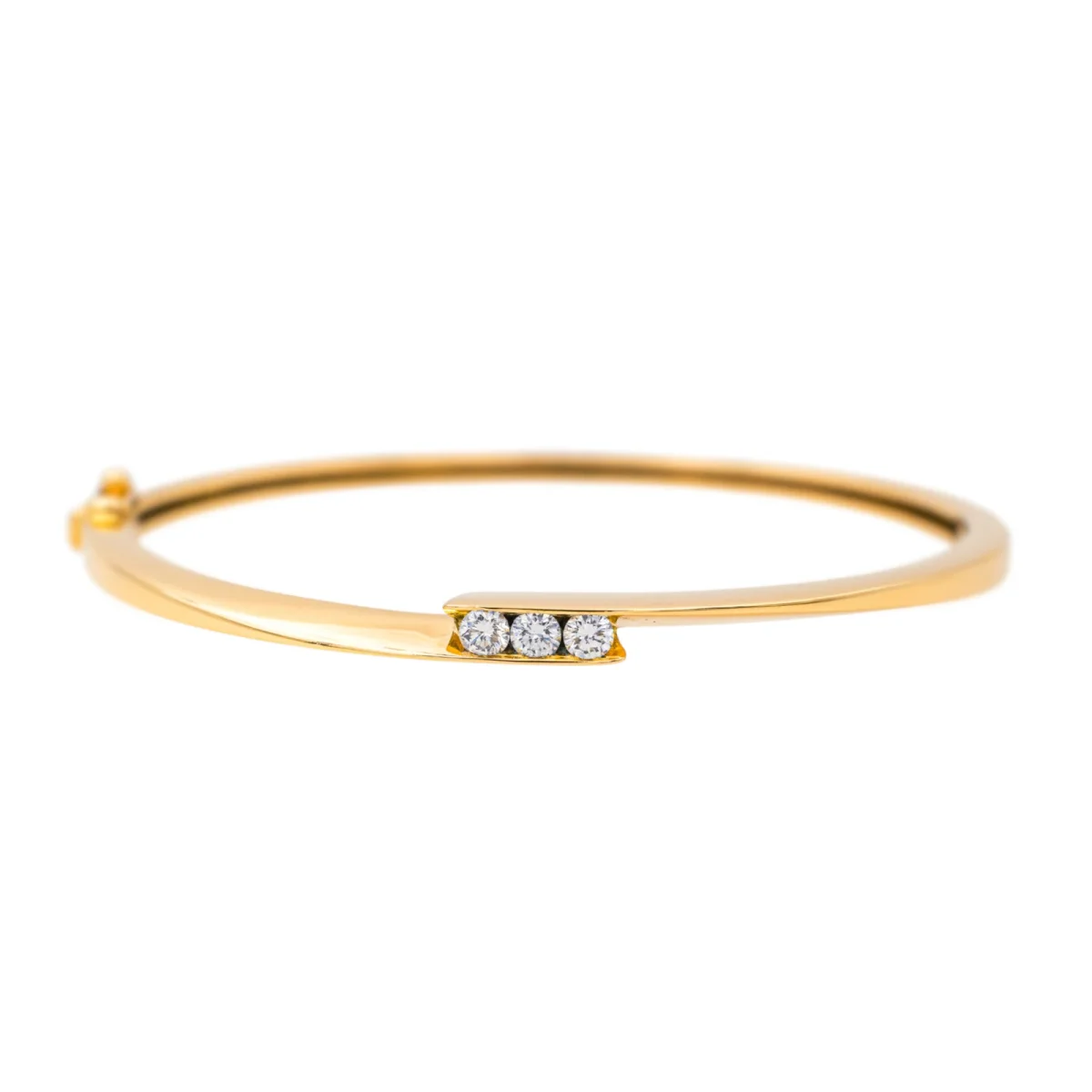 Bracelet Jonc Or jaune Diamant – Image 2