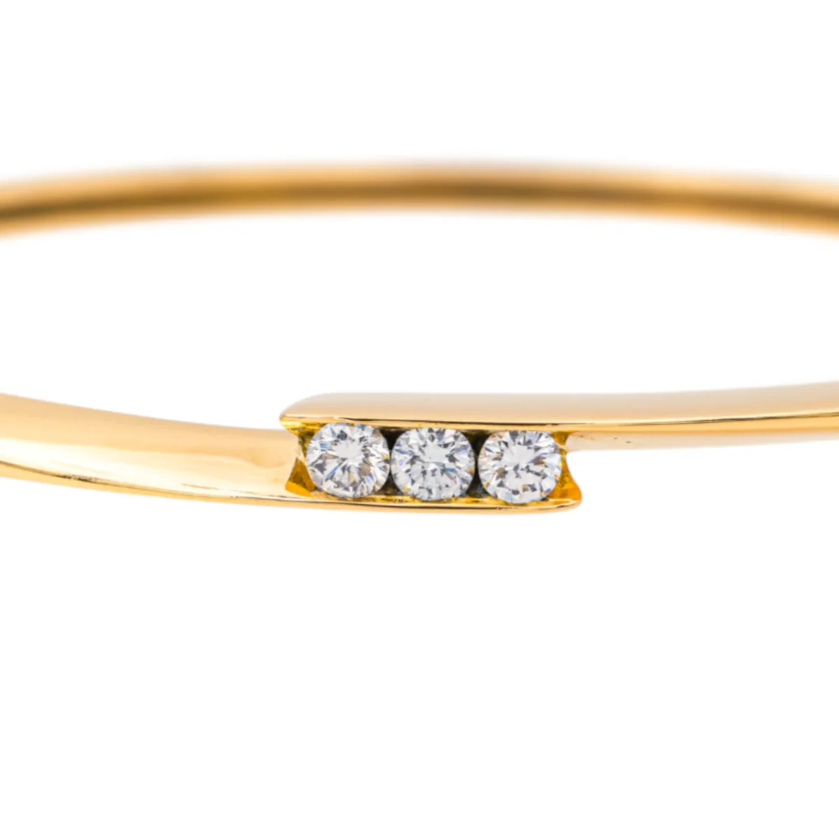 Bracelet Jonc Or jaune Diamant – Image 6