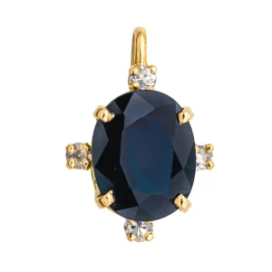 Pendentif Or jaune Saphir, Diamant