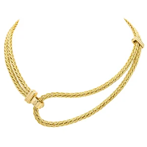 Pomellato Collier Maille palmier  Or jaune, Or blanc