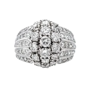 Bague Cocktail Or blanc Diamant