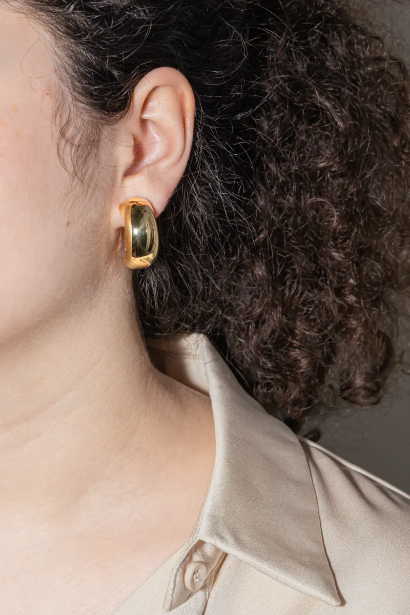 Mauboussin Boucles d'oreilles Demi créoles Or jaune – Image 3