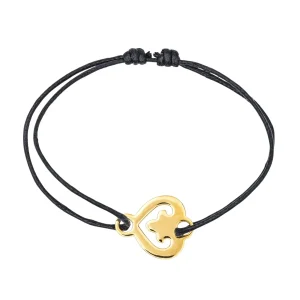 O.j. perrin Bracelet Coeur Légendes Or jaune