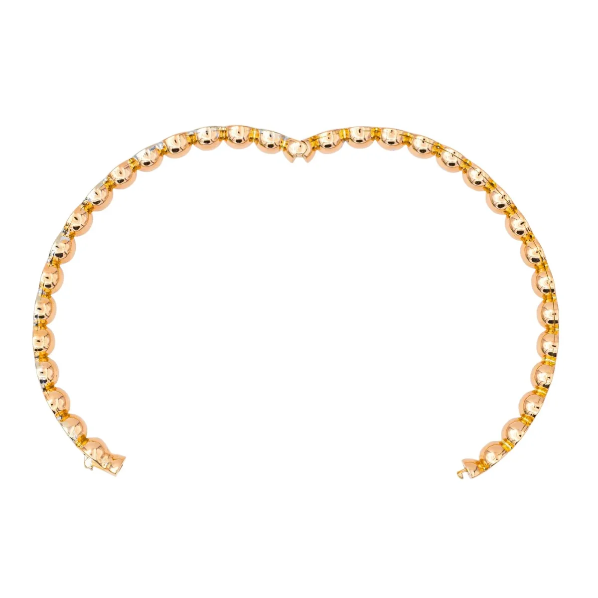 Bracelet Jonc Or rose, Or blanc Diamant – Image 8