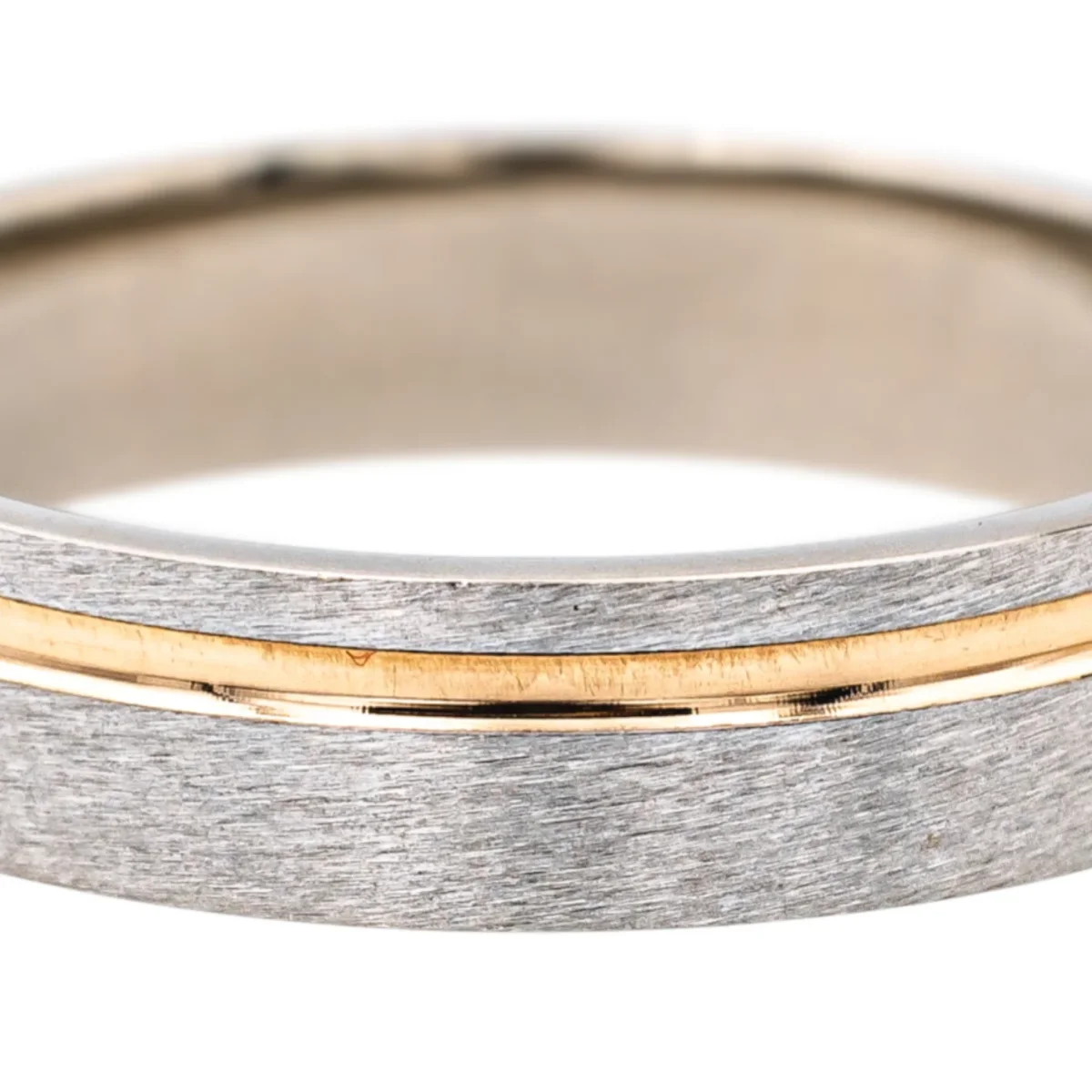 Bague Alliance Or blanc, Or rose – Image 8