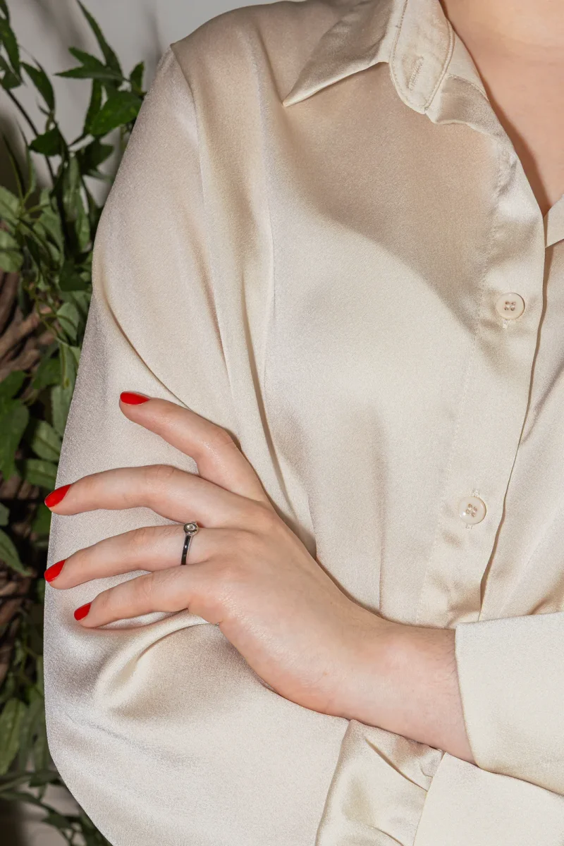 Clozeau Bague Or blanc Diamant – Image 3