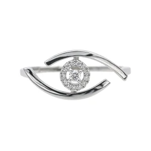 Messika Bague Lucky eye Or blanc Diamant