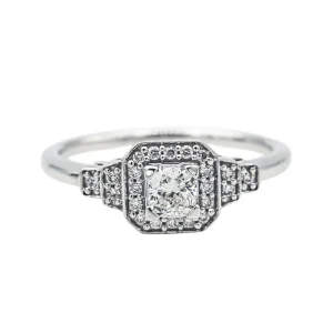 Mauboussin Bague Solitaire Un automne 1930 n°2 Or blanc Diamant