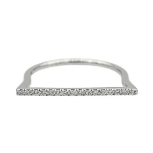 Messika Bague Gatsby barrette Or blanc Diamant
