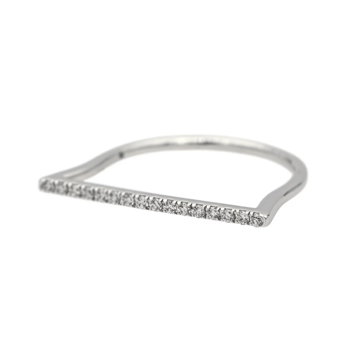 Messika Bague Gatsby barrette Or blanc Diamant – Image 5