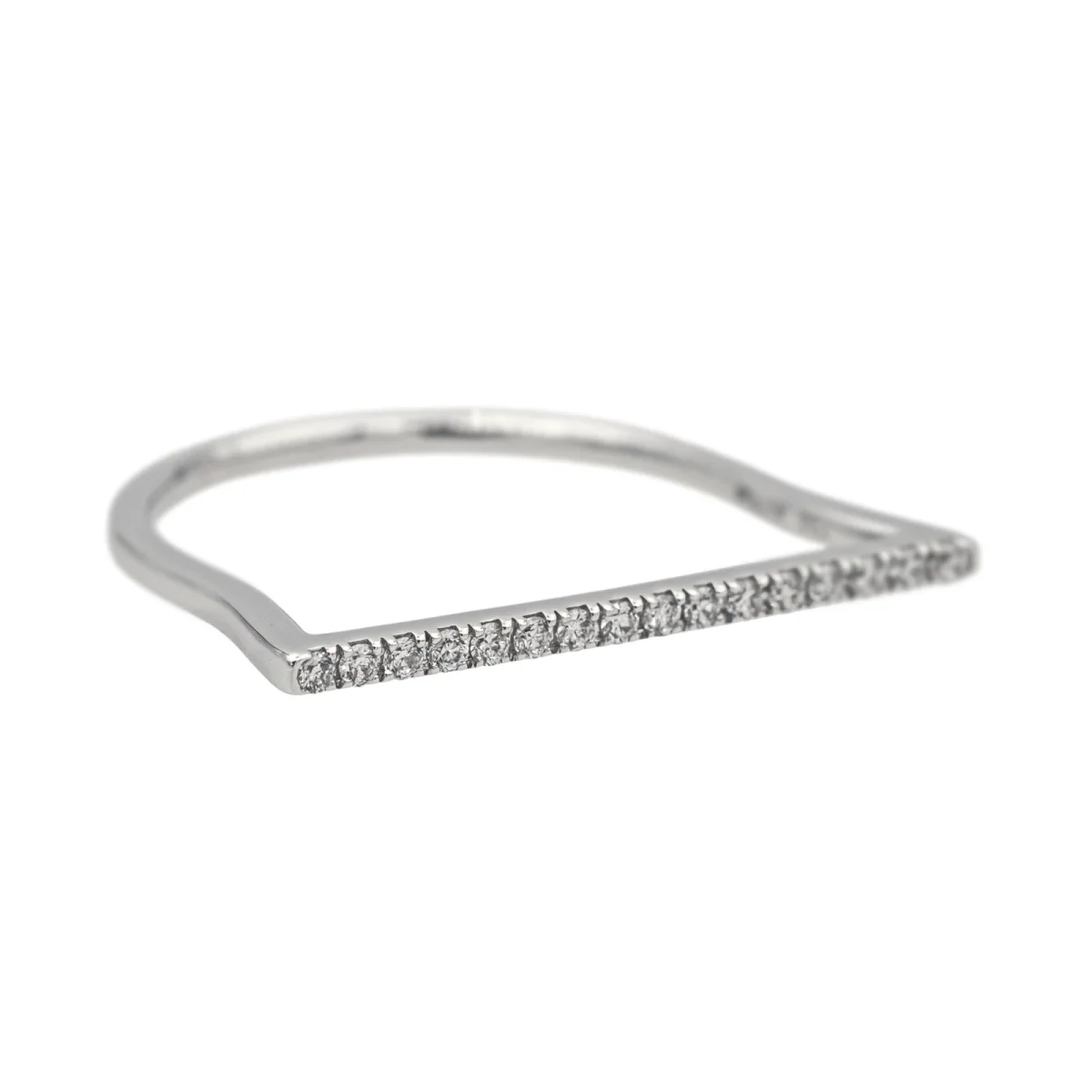 Messika Bague Gatsby barrette Or blanc Diamant – Image 6