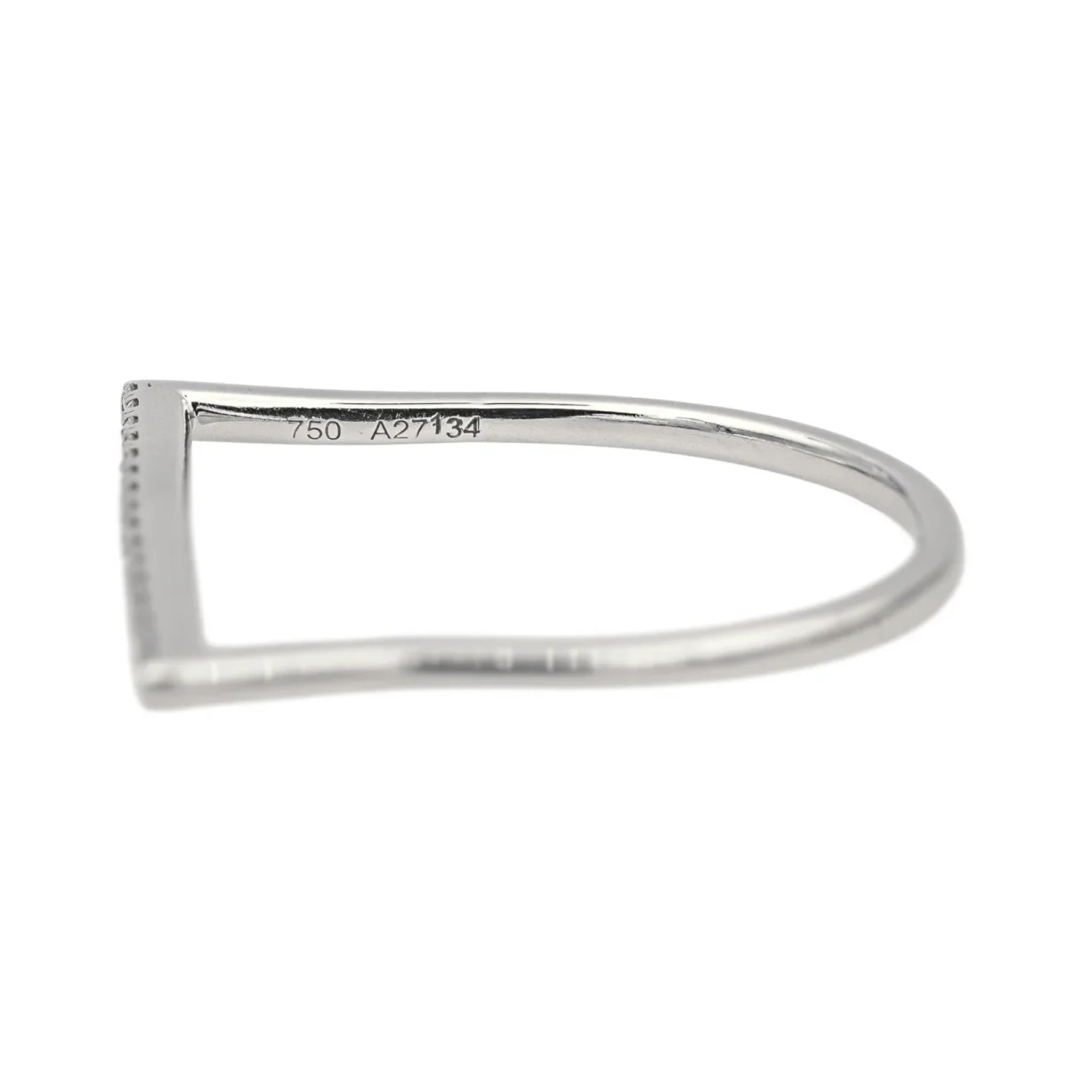 Messika Bague Gatsby barrette Or blanc Diamant – Image 9