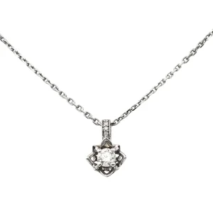 Mauboussin Collier Pendentif Ma reine d'amour Or blanc Diamant