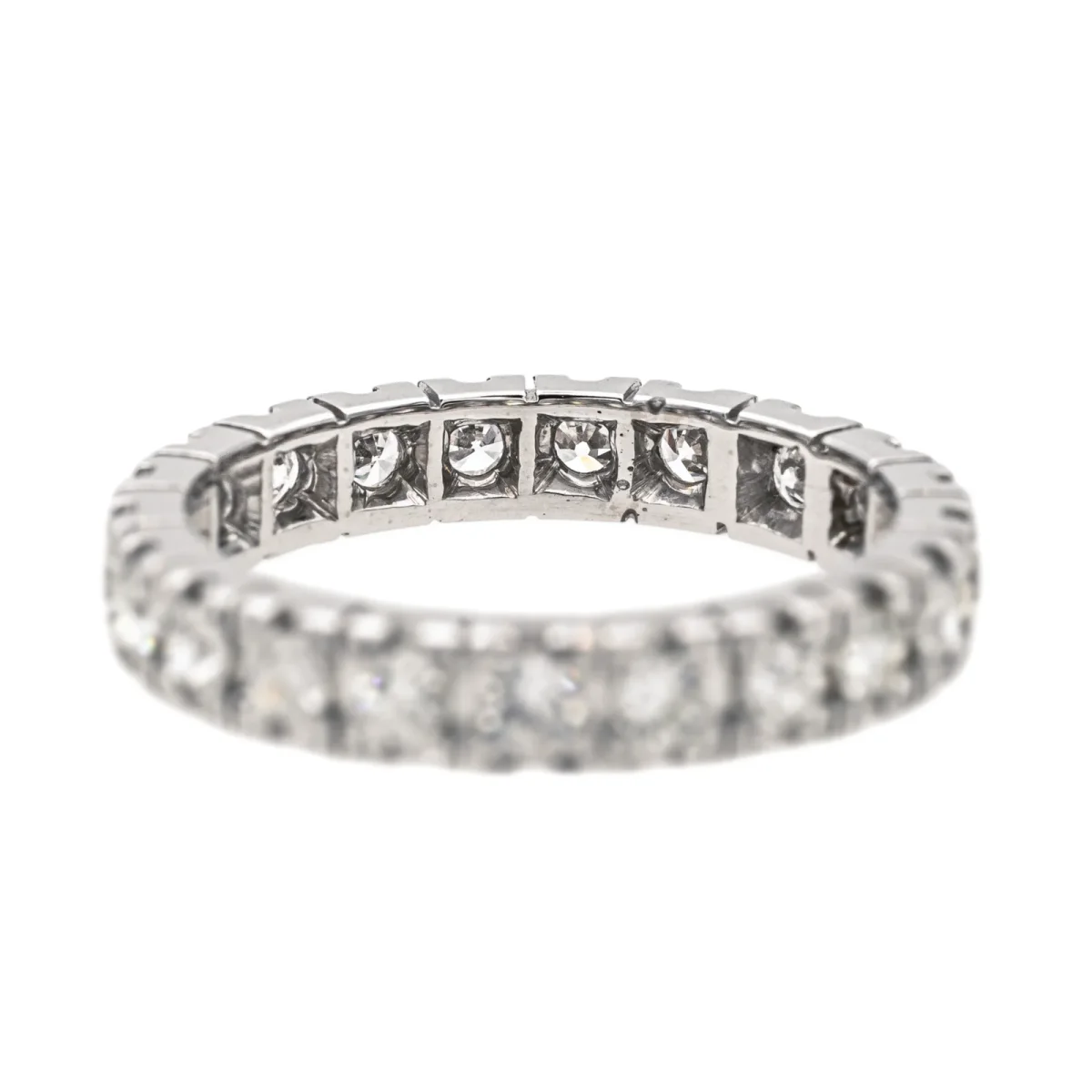 Bague Alliance américaine Platine Diamant – Image 5