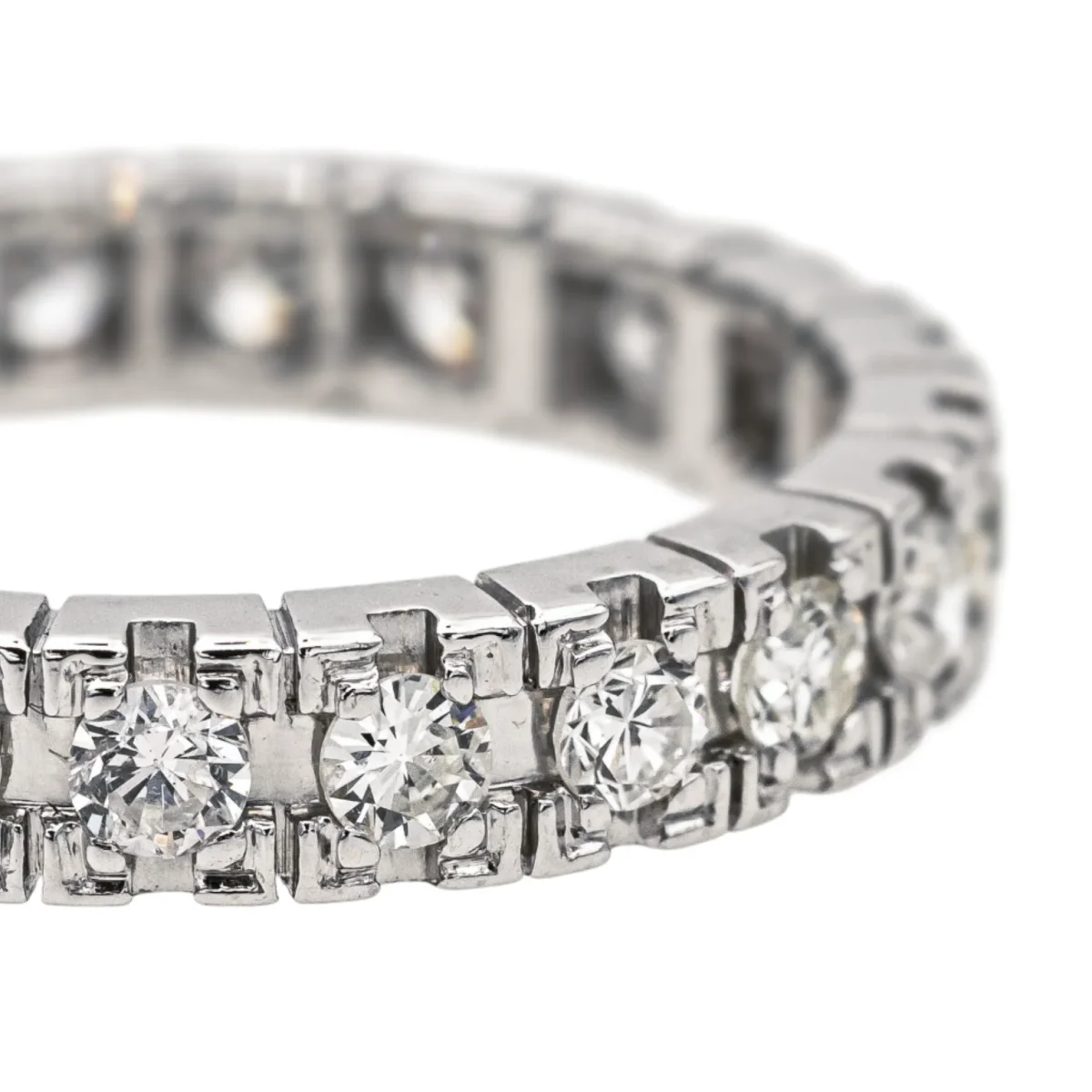 Bague Alliance américaine Platine Diamant – Image 6