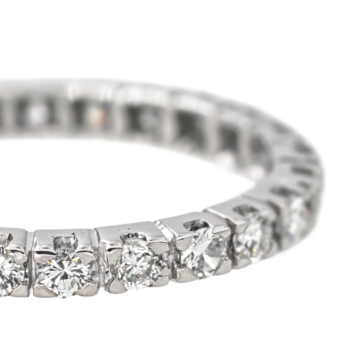 Bague Alliance tour complet Or blanc Diamant – Image 6