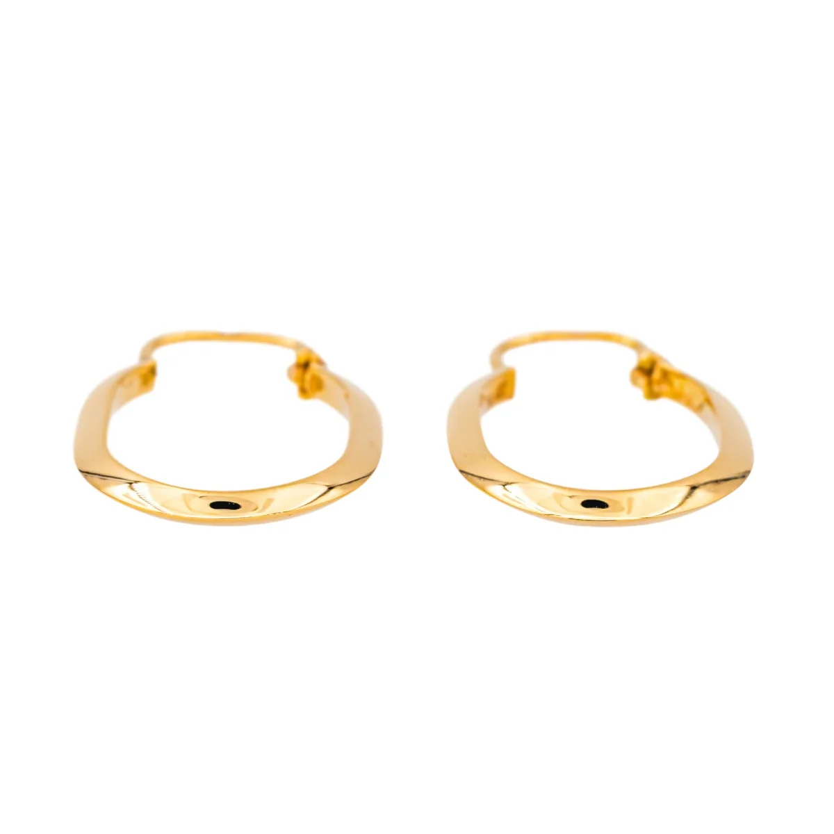 Boucles d'oreilles Créoles Or jaune – Image 4