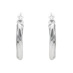 Boucles d'oreilles Créoles Or blanc