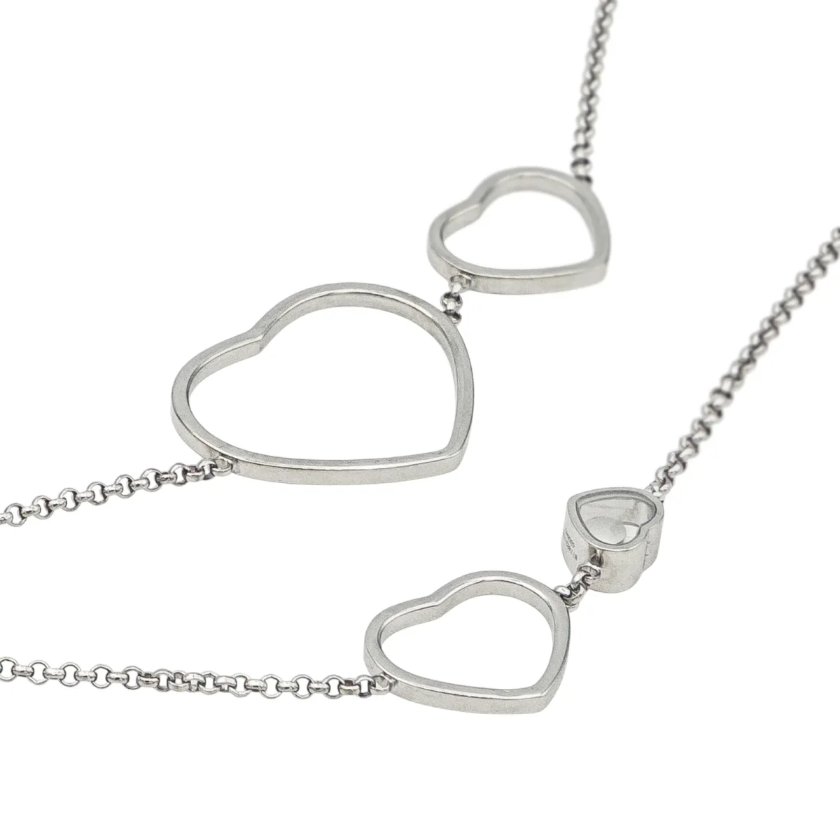 Chopard Collier Sautoir Happy heart Or blanc Diamant – Image 6