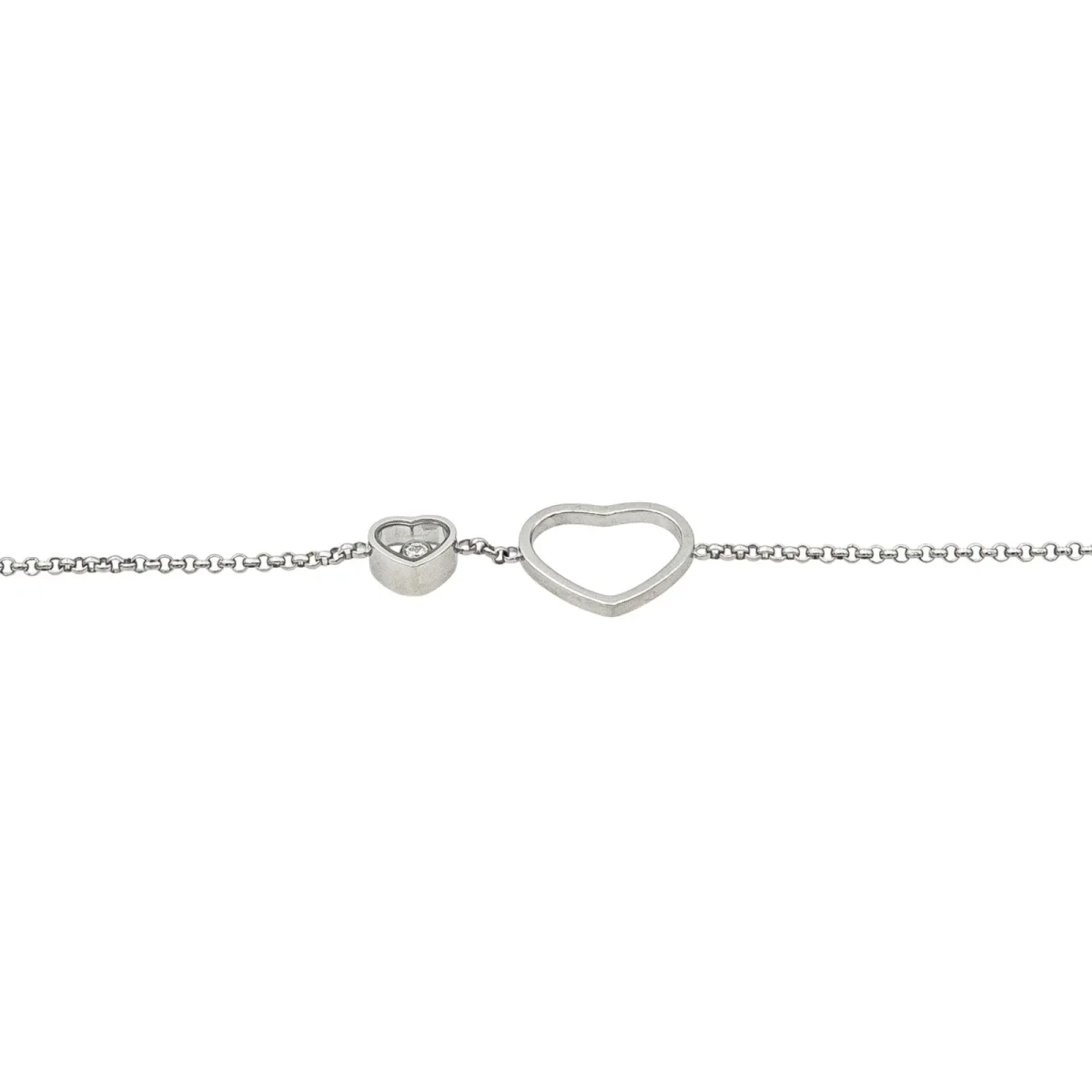 Chopard Collier Sautoir Happy heart Or blanc Diamant – Image 8