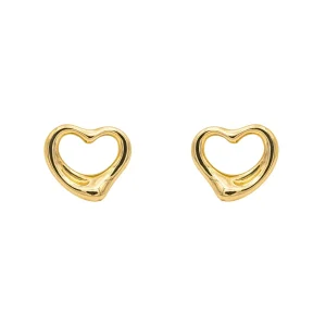 Tiffany & co Boucles d'oreilles Puces Open heart Or jaune